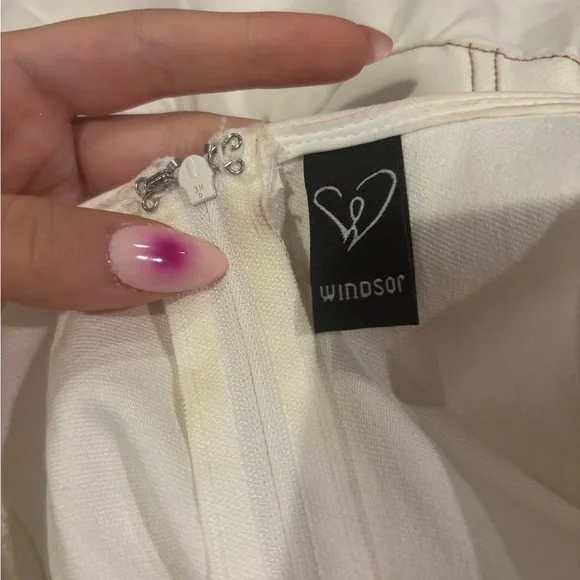 Windsor Cream Button-Front Mini Dress - Picture 3 of 5